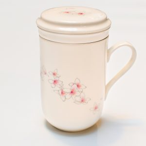 Porcelain Infuser Cup (Flower Design)